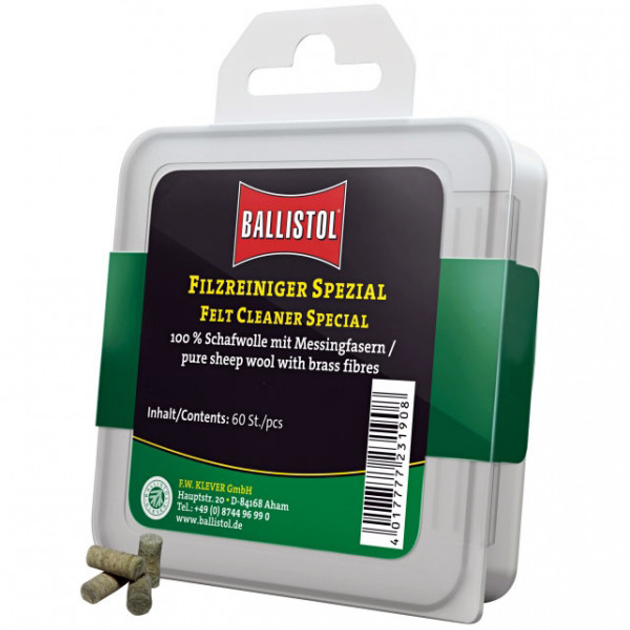 Патч для чищення Ballistol повстяний спеціальний калібр .22 60шт / уп (23194) - зображення 1