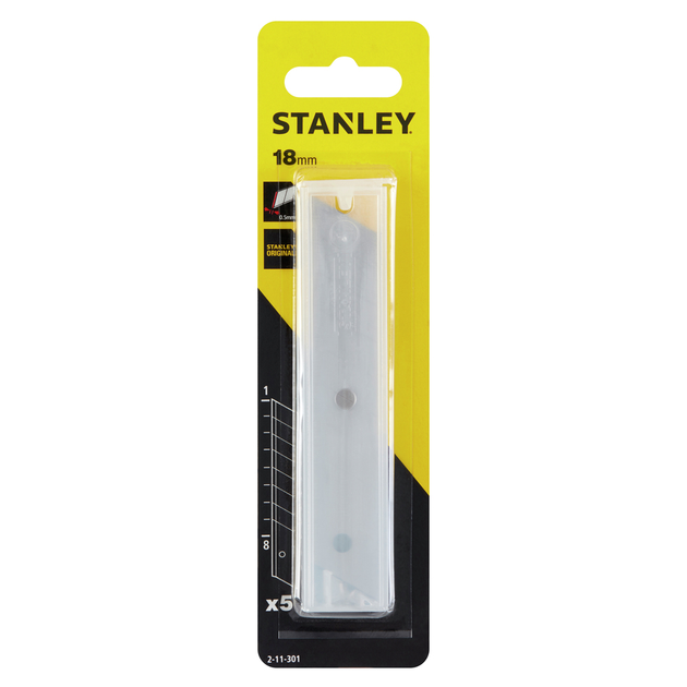  18мм сегментное 5шт Stanley (2-11-301) для ножа строительного .