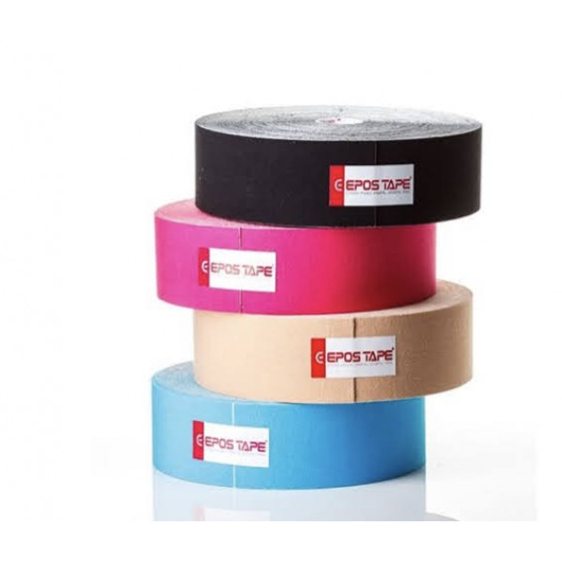 Кинезио тейп EPOS TAPE 31,5м, синий из хлопка, Гипоаллергенный Акриловый (КТ-10) - изображение 3