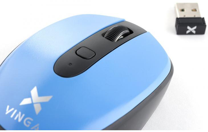 Мышь Vinga MSW-908 Silent Click Wireless Black/Blue - изображение 6