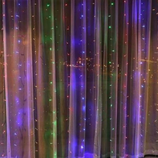 Гирлянда штора GreenLife LED 120 лампочек с коннектором: размер 2х1,5м ...