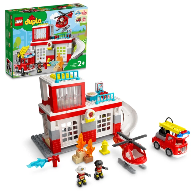 Zestaw klocków LEGO DUPLO Town Remiza strażacka i helikopter 117 elementów (10970) - obraz 2