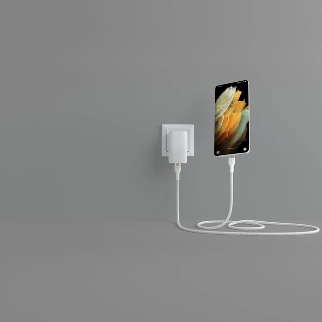 Кабель Belkin BRAIDED SILICONE USB-C - USB-C 1 м White (CAB011bt1MWH) - зображення 12