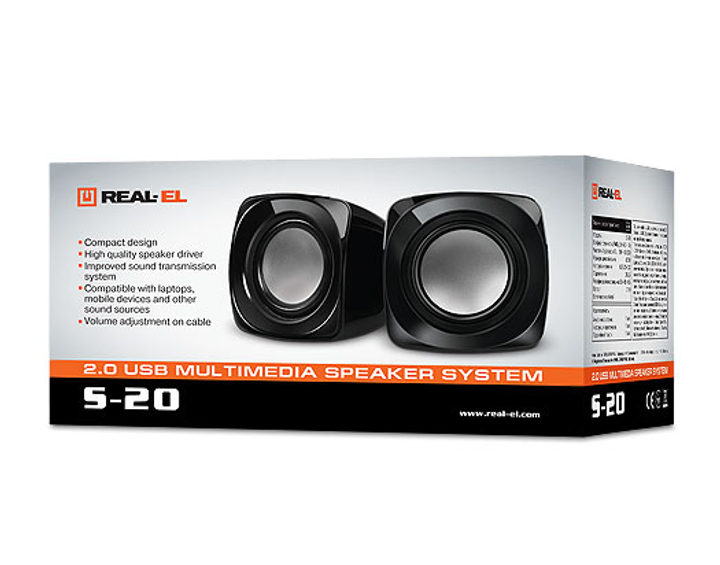 Колонки REAL-EL S-20 black - зображення 2