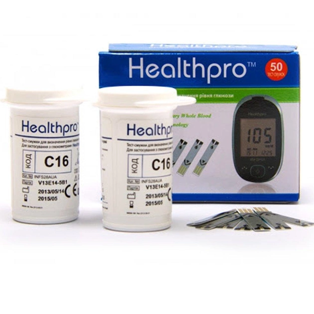 Тест-смужки Healthpro (Хелспро) в упаковці 50 шт. - зображення 1