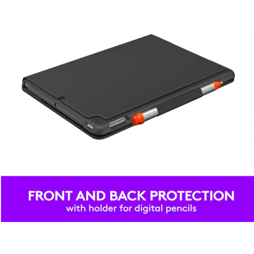 Чохол-клавіатура для планшета Logitech SLIM FOLIO for iPad 10.2 7th, 8th and 9th gen 2018/2019/2020 Graphite (920-009473) - зображення 4