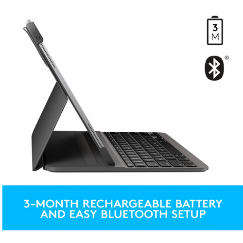 Чохол-клавіатура для планшета Logitech SLIM FOLIO PRO Keyboard Case for iPad Pro 12.9" Graphite (920-009703) - Фото 7 Чохол-клавіатура для планшета Logitech SLIM FOLIO PRO Keyboard Case for iPad Pro 12.9" Graphite (920-009703) - зображення 7