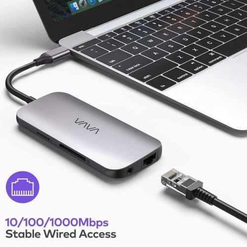 USB-хаб VAVA USB-C Hub 9-in-1 Adapter with HDMI 4K, PD Power Delivery (VA-UC006) - изображение 5