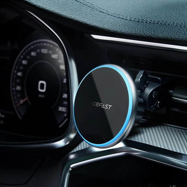 Автомобільний тримач ACEFAST D3 magnetic wireless charging car holder for air vent 15W Black - Фото 5 Автомобільний тримач ACEFAST D3 magnetic wireless charging car holder for air vent 15W Black - зображення 5