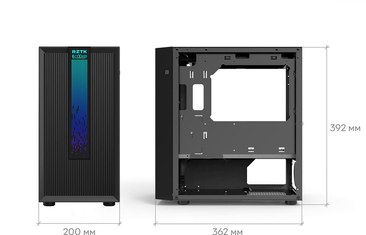 Корпус RZTK PcCooler Master RP200 Mesh RGB 3F - изображение 16