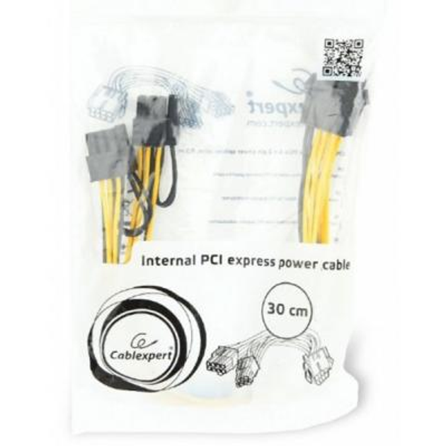 Кабель питания CPU 8 пин на PCI express 2 х 6+2 пин Cablexpert (CC-PSU ...