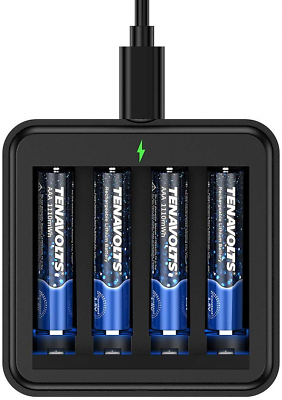 Акумулятори Tenavolts AAA 1.5V 1110 mWh 4шт з зарядним пристроєм - зображення 2