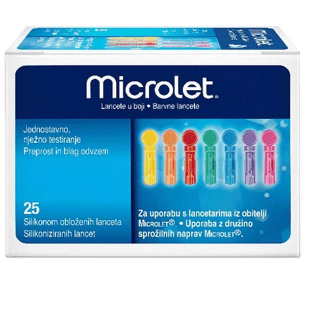 Ланцети Microlet 25шт. Мікроліт для Контур ТЗ та Контур Плюс - зображення 1