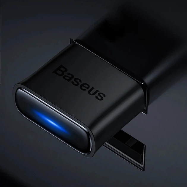 Bluetooth USB адаптер для компьютера, ноутбука Baseus BA04 (20m, Bluetooth 5.0). Black - изображение 2
