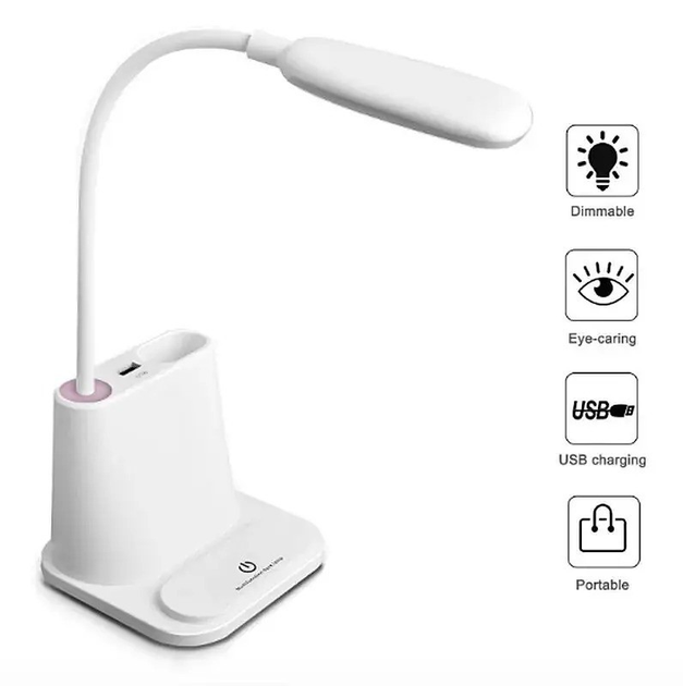 Настольная лампа USB multifunctional DESK LAMP - 1200Mah с держателем ...