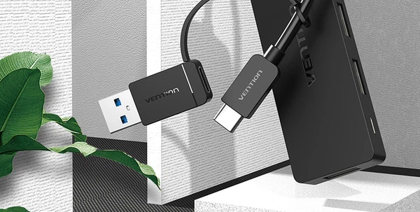 USB-хаб Vention 4-Port з microUSB живленням 0.15 м Black (6922794746916) - зображення 7