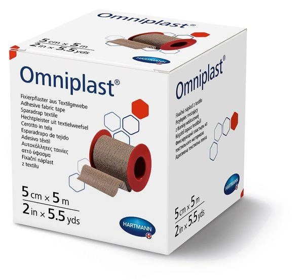 Пластир фіксуючий текстильний Omniplast® / Омніпласт 5 см х 5 м 1шт - зображення 1