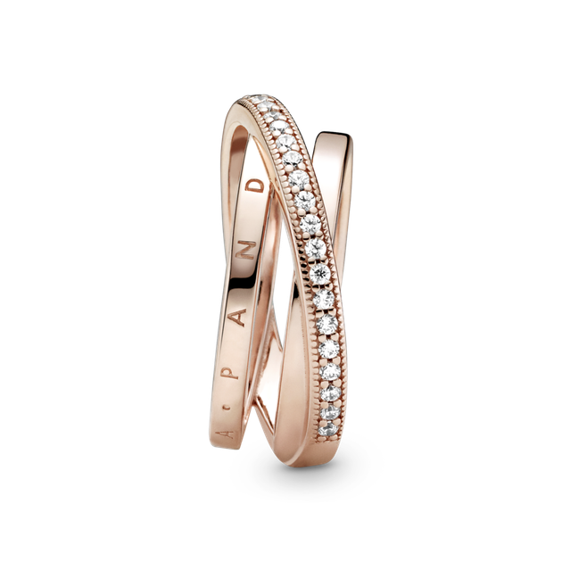 Pandora Потрійна каблучка Pandora Rose 189057C01-54 Розмір 54 - изображение 3