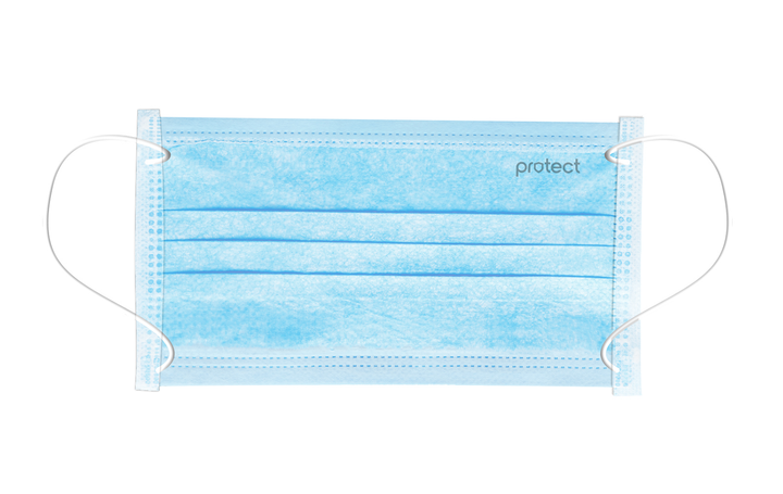 Маски медицинские Protect голубо-белые 50шт (pr17207800) - изображение 2