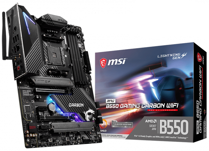 Материнская плата MSI MPG B550 Gaming Carbon WiFi (sAM4, AMD B550