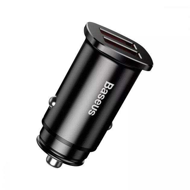 Автомобільний зарядний пристрій Baseus Variant (2USB) Black (5A) Dual Quick Charge 3.0 30W c захистом від перевантаження, чорний - зображення 2