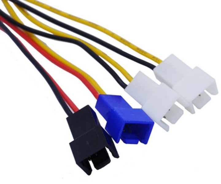 Переходник питания для кулера MOLEX (молекс) -> 4шт 5в + 7в + 2х 12в 2 ...