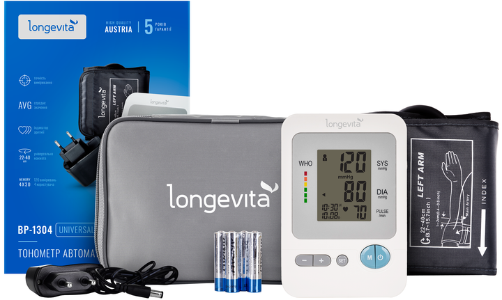 Тонометр LONGEVITA BP-1304 - изображение 7