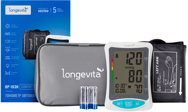 Тонометр LONGEVITA BP-103H - изображение 5