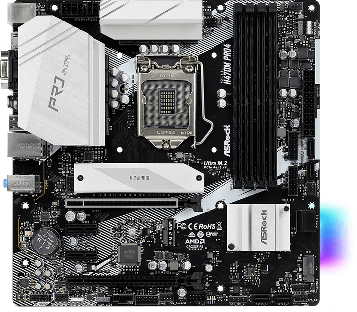 Материнская плата ASRock H470M Pro4 (s1200, Intel H470, PCI-Ex16 ...
