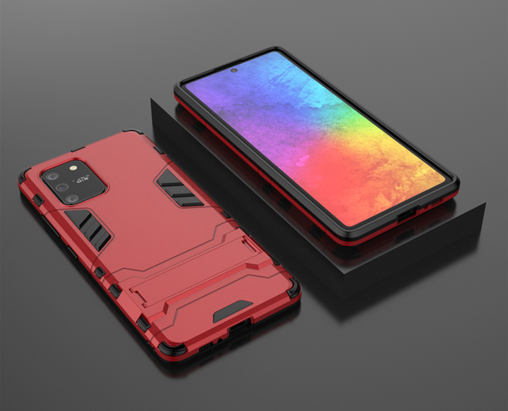 Чехол Hybrid case для Samsung Galaxy S10 Lite (G770) бампер с подставкой красный - изображение 2