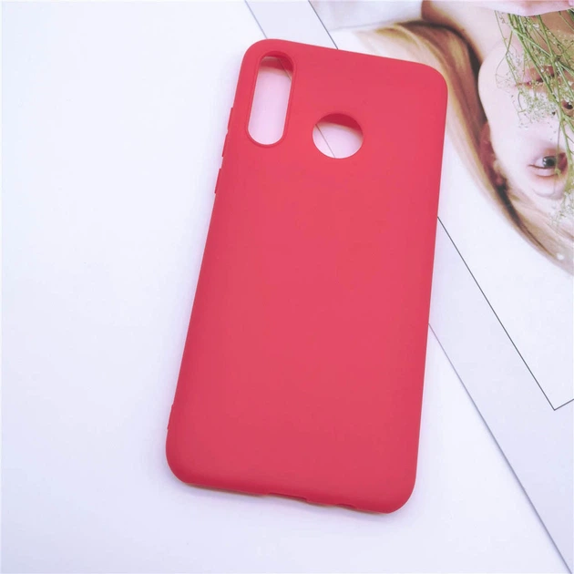 Чехол Soft Touch для Huawei P40 Lite E силикон бампер красный - Фото 1 Чехол Soft Touch для Huawei P40 Lite E силикон бампер красный - изображение 1
