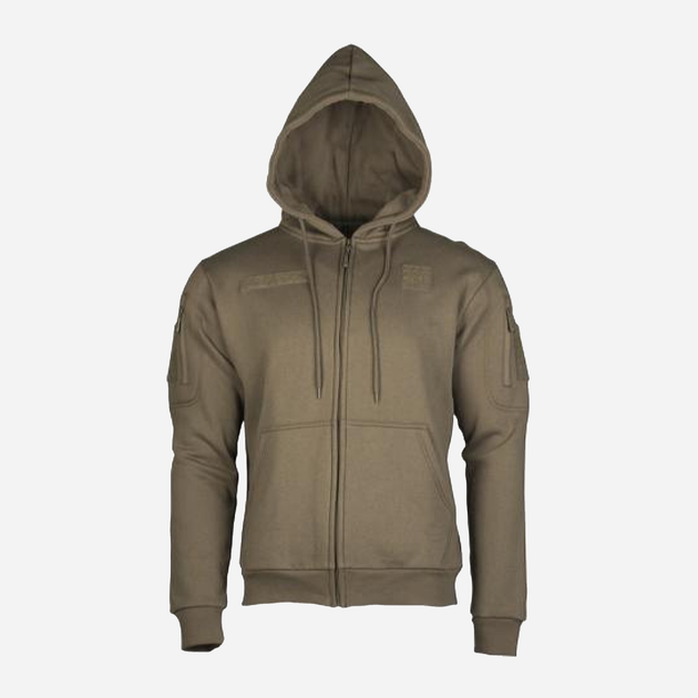 Реглан з капюшоном на блискавці MIL-TEC TACTICAL HOODIE 11472012 M Olive (2000980459216) - зображення 1