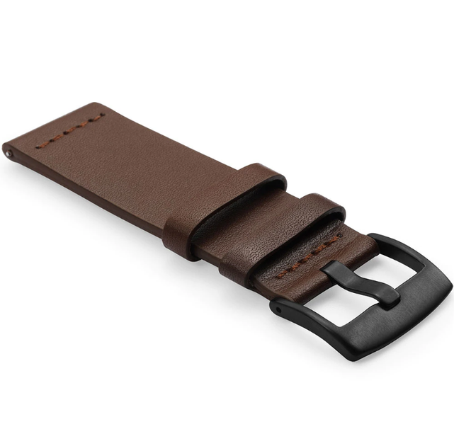 Кожаный ремешок Primo Classic для часов Samsung Watch Active (SM-R500) / Active 2 (SM-R820/R830) Coffee Primo коричневый - изображение 5