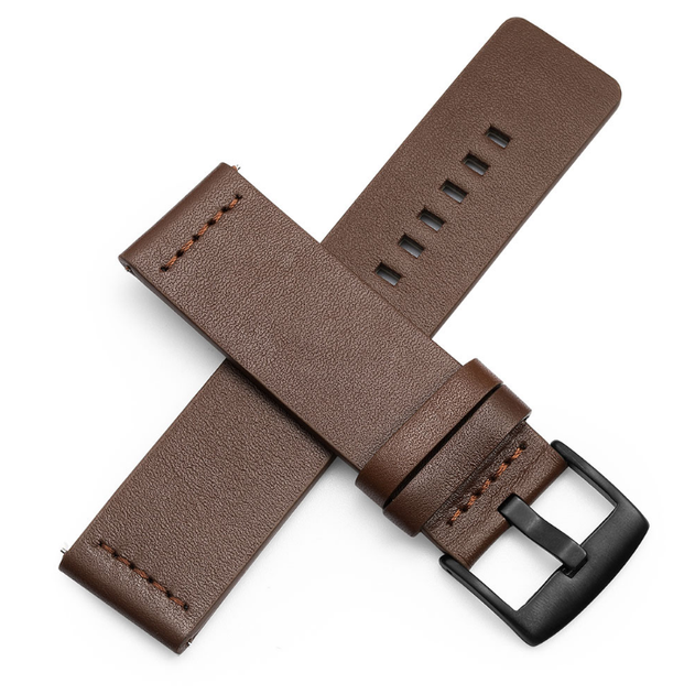 Кожаный ремешок Primo Classic для часов Samsung Watch Active (SM-R500) / Active 2 (SM-R820/R830) Coffee Primo коричневый - изображение 7