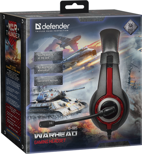 Гарнітура Defender Warhead G-185 Black+Red (64106) (6307916) - изображение 2