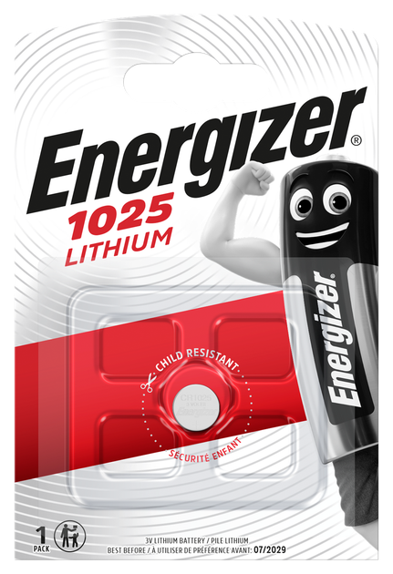 Батарейка ENERGIZER CR1025 Lithium 1шт. (10) - Фото 1 Батарейка ENERGIZER CR1025 Lithium 1шт. (10) - зображення 1