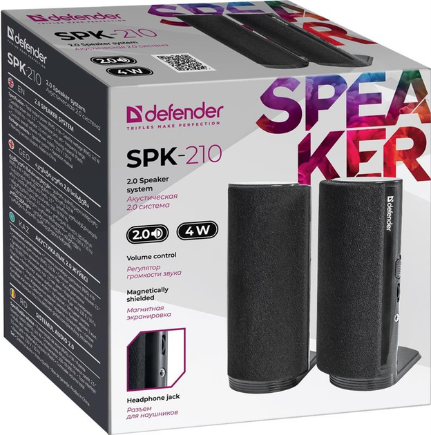 Акустическая система Defender SPK-210 Black (65210) – фото, отзывы ...