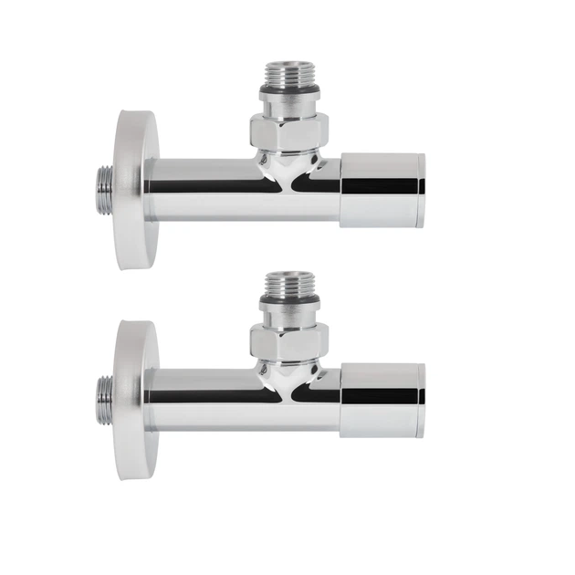 Комплект кранов SD Forte 1/2" НР для полотенцесушителя угловой SF395W15 - изображение 3