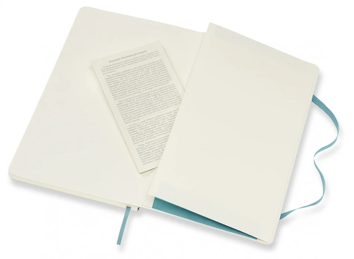 Блокнот Moleskine Classic середній 13 x 21 см нелінований океанський синій м'який - Фото 5 Блокнот Moleskine Classic середній 13 x 21 см нелінований океанський синій м'який - изображение 5