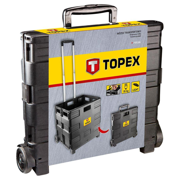 Тележка грузовая TOPEX универсальная складная, 37x42 см, до 35 кг .