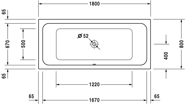 Ванна акриловая DURAVIT D-Code 180 (700101) - изображение 2