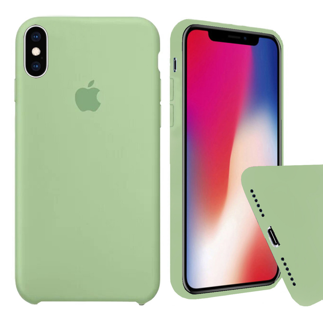 Чехол Silicone FULL case для IPhone X/Xs Mint мятный – фото, отзывы ...