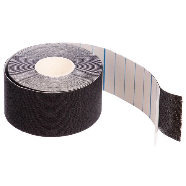 Кінезіо тейп пластир Kinesio Tape SP-Sport 5504-2,5 ширина 2,5см довжина 5м Black - зображення 2