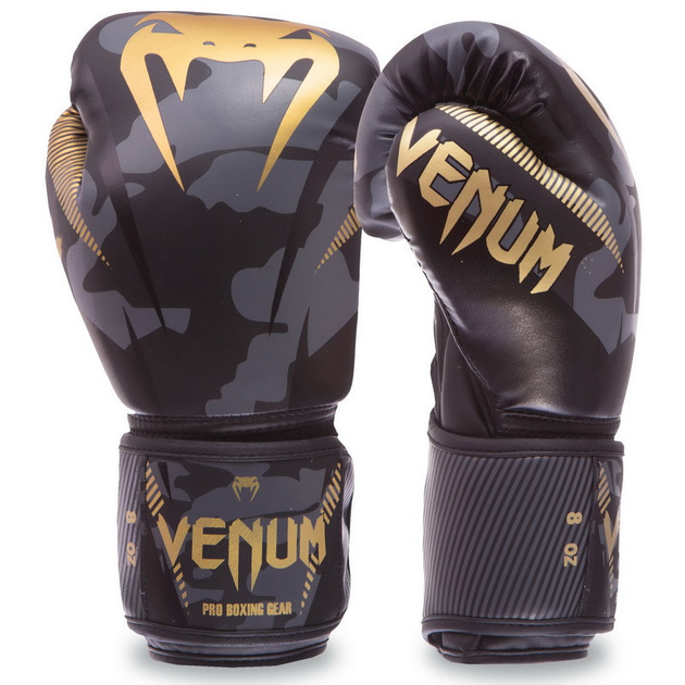 Перчатки для бокса и единоборств VENUM IMPACT Heroe PU 0870 Black-Gold ...