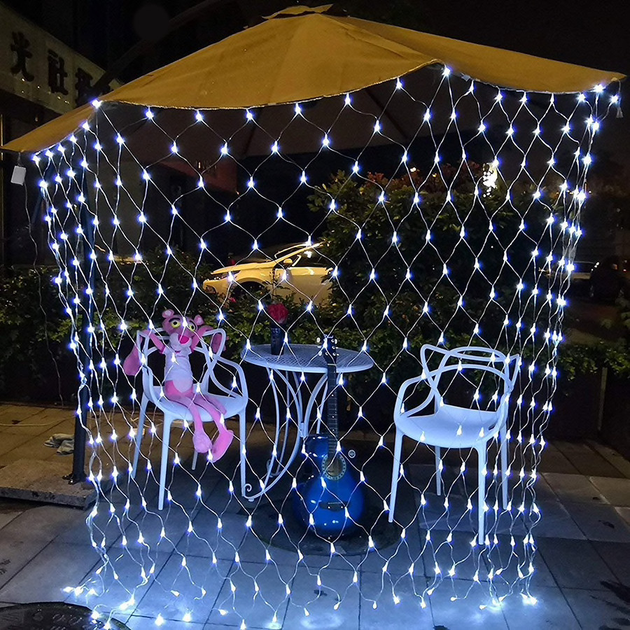 Светодиодная гирлянда Shine Lighting сетка на окно 120LED 1.5*1.5 метра ...