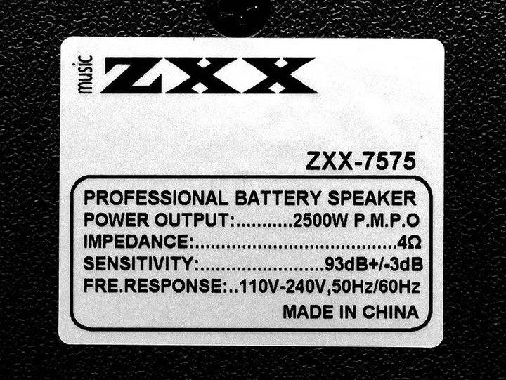 Акустическая переносная колонка ZXX-7575 60 Вт 12