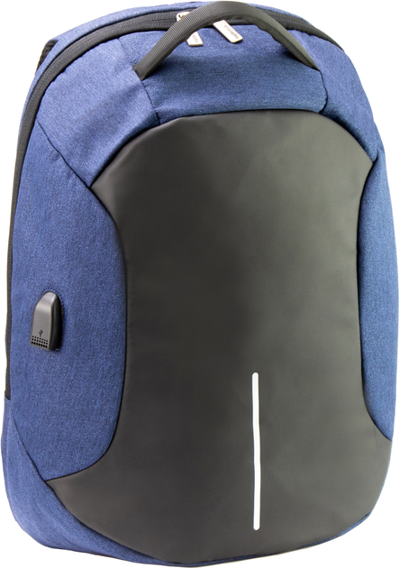 Рюкзак деловой Optima 17” USB Anti-Theft унисекс 0.7 кг 16-25 л Синий с ...