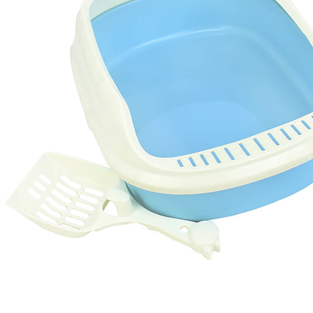 Туалет для кошек с лопаткой Taotaopets 226611 40*29*13,5 см Blue (K/OPT1_8920-36042) - изображение 2