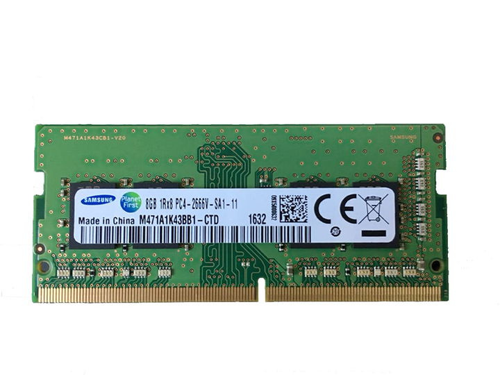 Оперативная память Samsung 8 GB SO-DIMM DDR4 2666 MHz (M471A1K43BB1-CTD ...