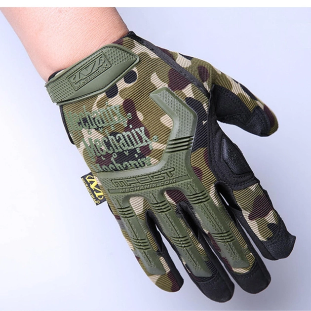 Перчатки тактические военные-армейские сенсорные M-PACT с защитой костяшек кулака дышащие, боевые XL Мультикам MPTM72008-2 - изображение 1